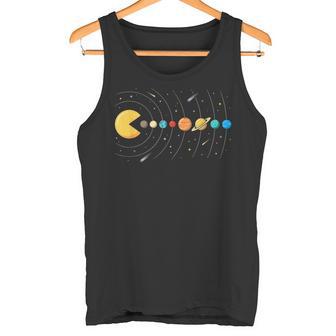 Lustigesonnensystem Planetenonne Astronomie Retro Gamer Tank Top - Geschenkecke