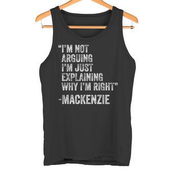 Mackenzie Cita Divertido Cumpleaños Personalizado Nombre Idea Ingeniero Camiseta sin mangas - Regaloses