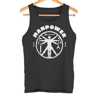 Manpower Idée Cadeau Hommeuper Papa Bricoleur Bricolage Débardeur e - Cadeauxyz