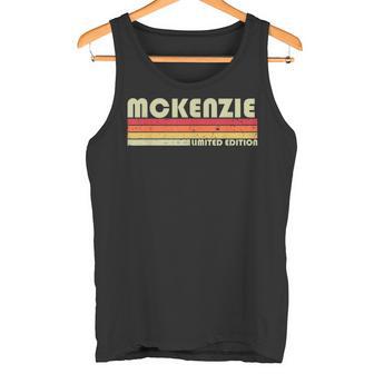Mckenzie Apellidos Divertidos Retrointage 80S Reunión De Cumpleaños -Adulto Negro Talla Manga Larga Encaje Clásico Camiseta sin mangas - Regaloses