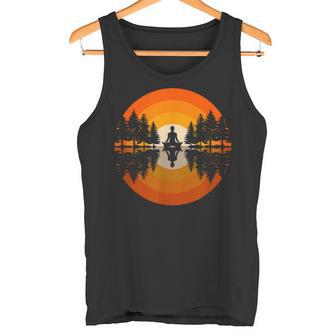 Meditación Yoga Bosque Atardecer Zen Namaste Meditación Camiseta sin mangas - Regaloses