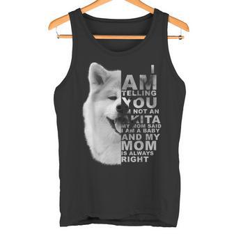 Mi Mamá Dijo Queoy Un Bebé Akita Inu Perro Mamá Día De La Madre Camiseta sin mangas - Regaloses