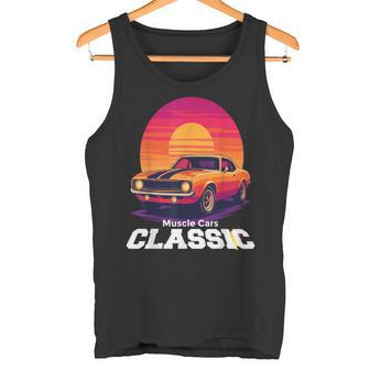 Muscle Cars Clásico Atardecer Retrointage Camiseta sin mangas - Regaloses