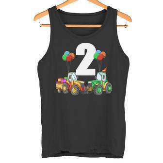 Niños 2 Cumpleaños Tractor Regalo De Dos Años Para Niños Y Niñas Camiseta sin mangas - Regaloses