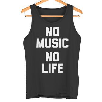 No Music No Life Divertido Músico Músico Música Camiseta sin mangas - Regaloses