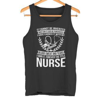 It Can Not Be Inherited Nursing Tee Tank Top | Seseable UK