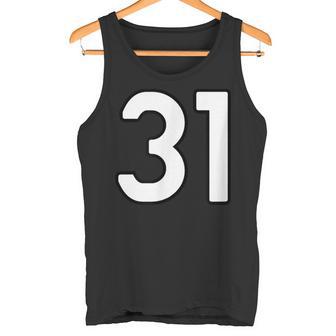 Number 31 Deportiva Número 31 Color Blanco Y Negro Camiseta sin mangas - Regaloses