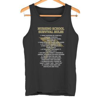 Nursing School Survival Rules Nursing Tee Tank Top | Seseable UK