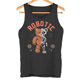 Oso De Peluche Robótico Medio Oso Diseño Fresco Del Robot Del Medio Oso Camiseta sin mangas - Regaloses