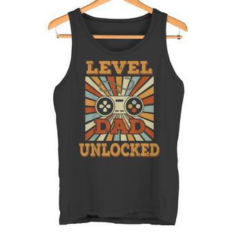 Papá Nivel Desbloqueado Embarazo Anuncio Retro Gamer Divertido Camiseta sin mangas - Regaloses