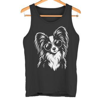 Papillon Con Gafas Deol Cool Retrato Minimalista Camiseta sin mangas - Regaloses