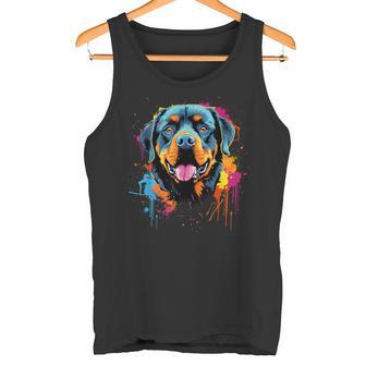 Perro Rottweiler Colorido Camiseta sin mangas - Regaloses