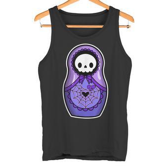 Poupée Russe Pastel Gothique Matriochka Tete De Mort Kawaii Débardeur e - Cadeauxyz