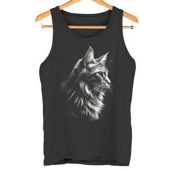 Profil Latéral Maine-Coon Chat Débardeur e - Cadeauxyz