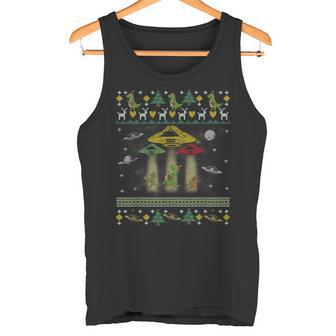 Pull De Noël Moche Dinosaure Extraterrestre Ovni T Rex Débardeur e - Cadeauxyz