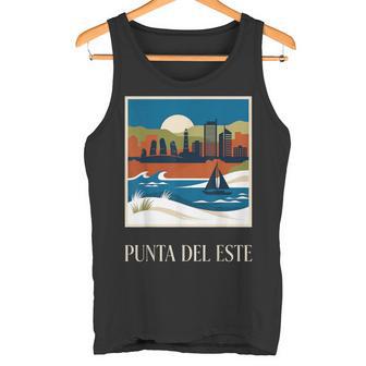 Punta Del Este Uruguay Horizonte Costerointage Arte Deiaje Camiseta sin mangas - Regaloses