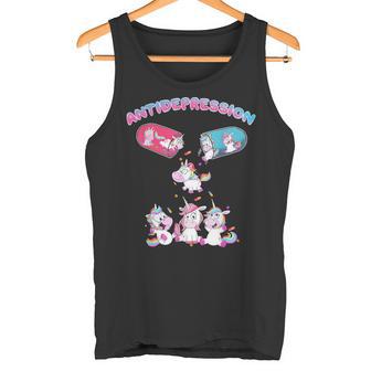 Regalo De Conciencia Dealud Mental De Unicornio Anti Depresión Camiseta sin mangas - Regaloses