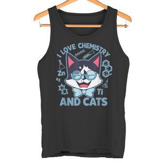Regalos De Química Amo La Química Y Los Gatos Química Divertida Camiseta sin mangas - Regaloses