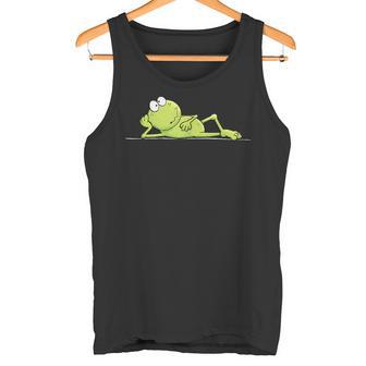 Relax Frosch Handgemaltes Lustiges Frosch Motiv Fun Tank Top - Geschenkecke