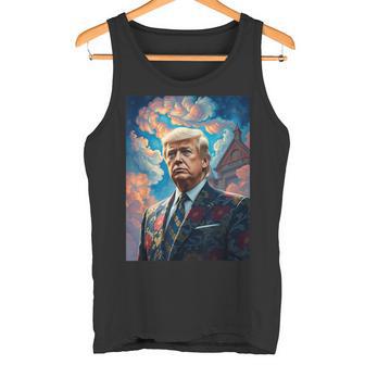 Retrato Artístico Postimpresionista De Donald Trump Camiseta sin mangas - Regaloses