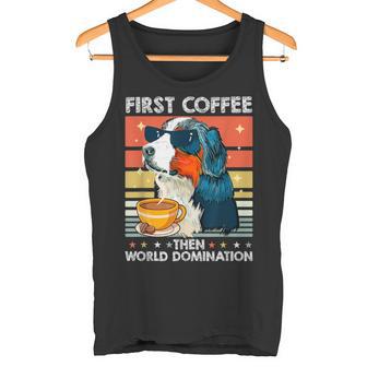 Retro Boyero De Berna Gafasol Cafe Mascota -Intage Perro Camiseta sin mangas - Regaloses
