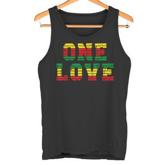 Retro One Love Jamaica Música Rasta Reggae Caribbean Pride Camiseta sin mangas - Regaloses