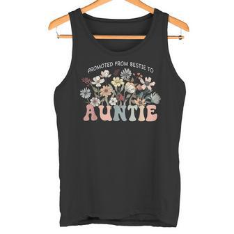 Retro-Wildblumen Werdenon Der Besten Freundin Zur Neuen Tante Befördert Tank Top - Geschenkecke