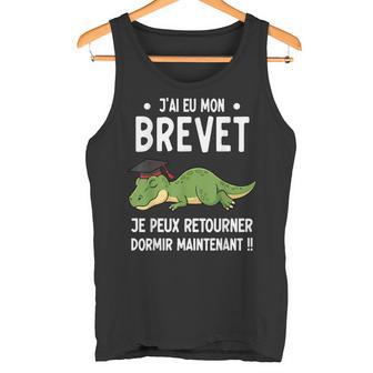 Réussite Diplôme Brevet Collège Dormir T-Rex Dinosaure Ado Débardeur e - Cadeauxyz