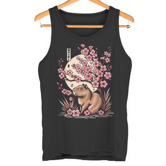 Sakura Feuilles De Cerisier En Fleurs Avec Capybara Japonais Débardeur e - Cadeauxyz