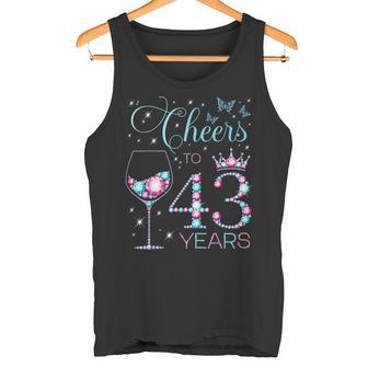 Saludos A 43 Años Fiesta De Cumpleaños 43 Feliz Cumpleaños 43 Camiseta sin mangas - Regaloses