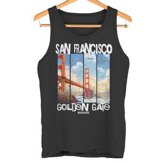 San Francisco Golden Gate Bridge Ca Cielo Azul Iconic Fog City Camiseta sin mangas - Regaloses