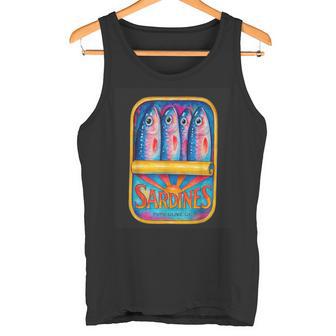Sardinen Reines Olivenöl Lebendige Illustration Tank Top - Geschenkecke