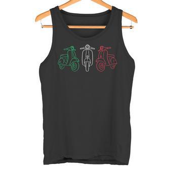 Scooter Moto En Colores De La Bandera De Italia Camiseta sin mangas - Regaloses