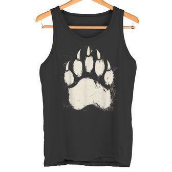 Silhouette De Patte D'ours Blanche Imprimée Animal De La Forêt Fantôme Touchant Débardeur e - Cadeauxyz