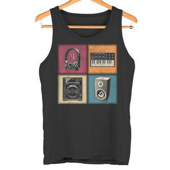 Sintetizador Modular Analógico Techno Auriculares Dj Músico Camiseta sin mangas - Regaloses