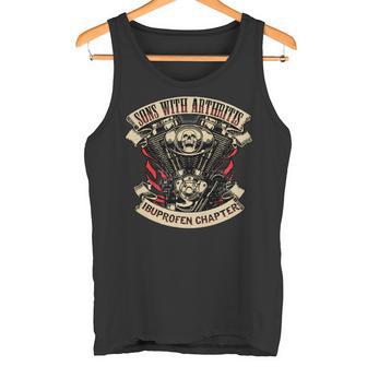 Sons With Arthritis Ibuprofeno Capítulo Divertido Cráneo Motorista Manga Larga Camiseta sin mangas - Regaloses