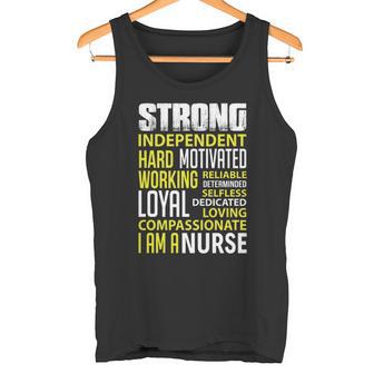Strong Independed Hard Working Nursing Tee Tank Top | Seseable UK