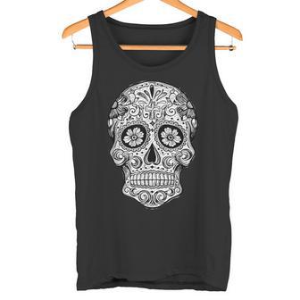 Sugarkull Photo En Noir Et Blanc Day Dead Dia De Los Muertos Débardeur e - Cadeauxyz