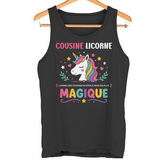 Super Cousine Magique Drole Amour Humour Cousine Licorne Débardeur e - Cadeauxyz