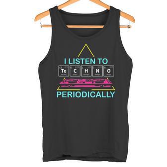 Tabla Periódica Techno Escucha Techno Música Divertida Camiseta sin mangas - Regaloses