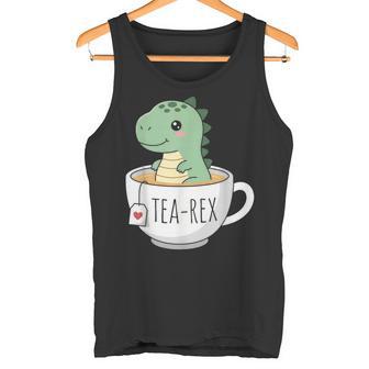 Tea Rex – Drôle De Dinosaure T-Rex Mignon Buveur De Thé Kawaii Débardeur e - Cadeauxyz