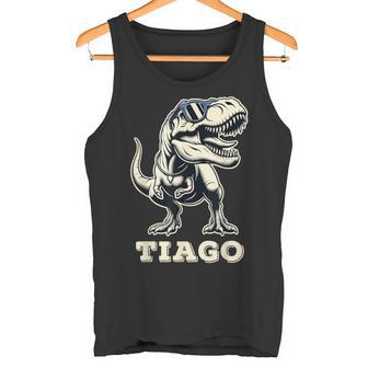 Tiago Cadeau Prénom Personnalisé Garçon Dinosaure Débardeur e - Cadeauxyz