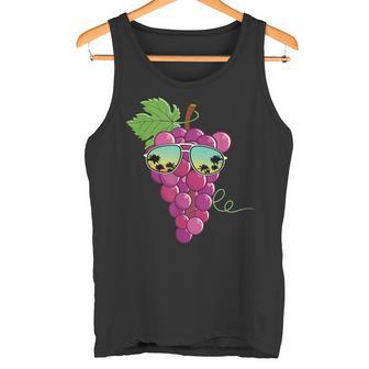 Uvas Rojas Divertidas Con Gafas Deol Traje Amor Uva Camiseta sin mangas - Regaloses