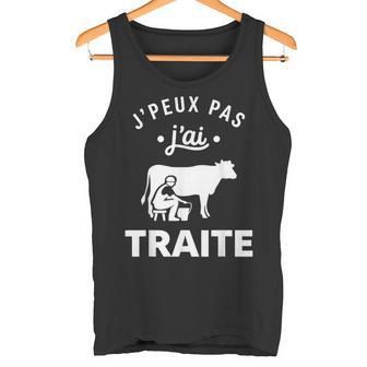 Vaches Humour Agriculteur Ferme J’Peux Pas J’Ai Traite Débardeur e - Cadeauxyz