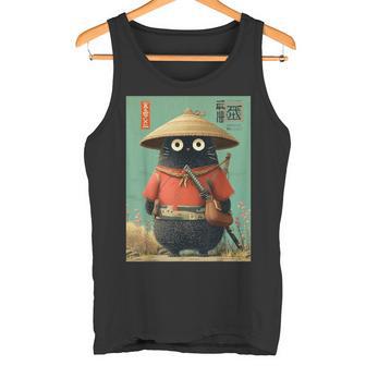 Vintage Japonés Gatoamuraiumi-Eiajero Guerrero Anime Camiseta sin mangas - Regaloses