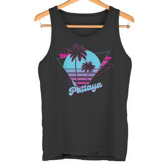 Vintage Palmeras Tailandia Pattaya 90S Retro Camiseta sin mangas - Regaloses