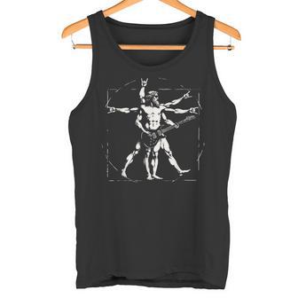 Vitruvian Guitar Rock Retro-Gitarre Für Herren Und Damen Lustige Gitarre Tank Top - Geschenkecke