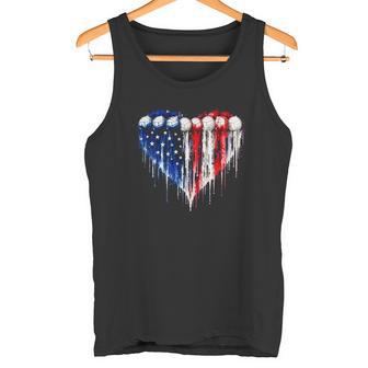 Volleyballs Heart American Flag For Sport Lover Volleyball T Shirt Name Tank Top | Seseable UK