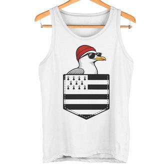 Bretagne Goéland Mouette Poche Drapeau Breton Bord De Mer Haut De Gamme Débardeur e - Cadeauxyz