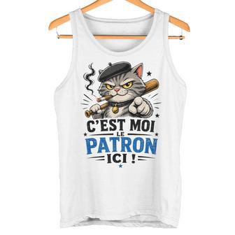 Cadeaux Chat Humour – C’Est Moi Le Patron Ici Débardeur e - Cadeauxyz